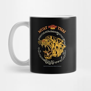 Muay Thai Tiger Vintage Tattoo Mug